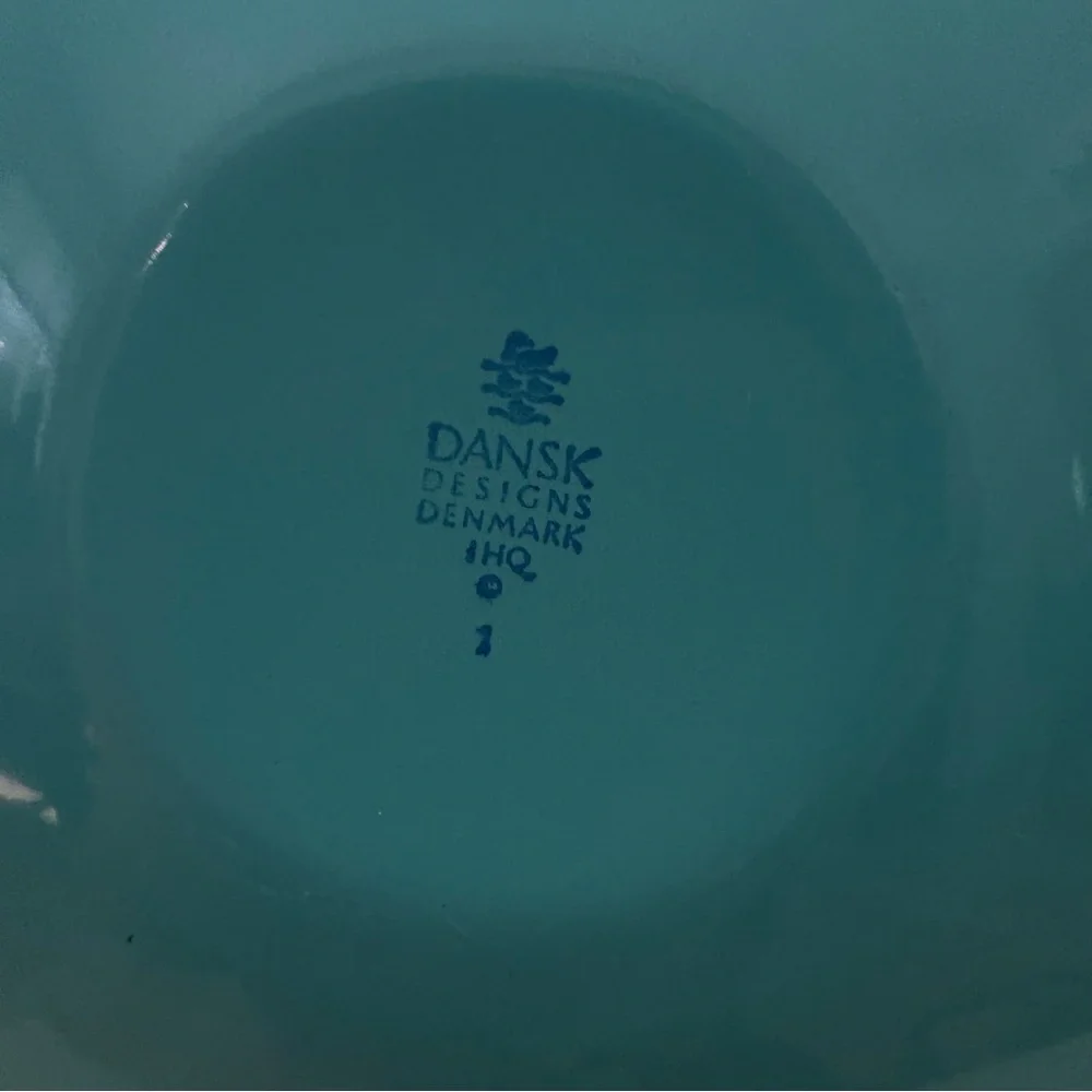 Dansk Turquoise Blue Enamel Paella Pan 13.25” Vintage MCM Kobenstyle Denmark